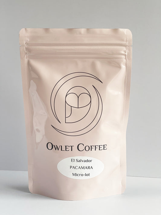 Owlet coffee　OWLETCOFFEE　アウレットコーヒー　エルサルバドル　パカマラ　マイクロロット　希少珈琲豆　ティーライク　フルーティー　シルキー　　ラウンドマウスフィール　柑橘　優しい　癒し　スペシャルティ　スペシャルティコーヒー